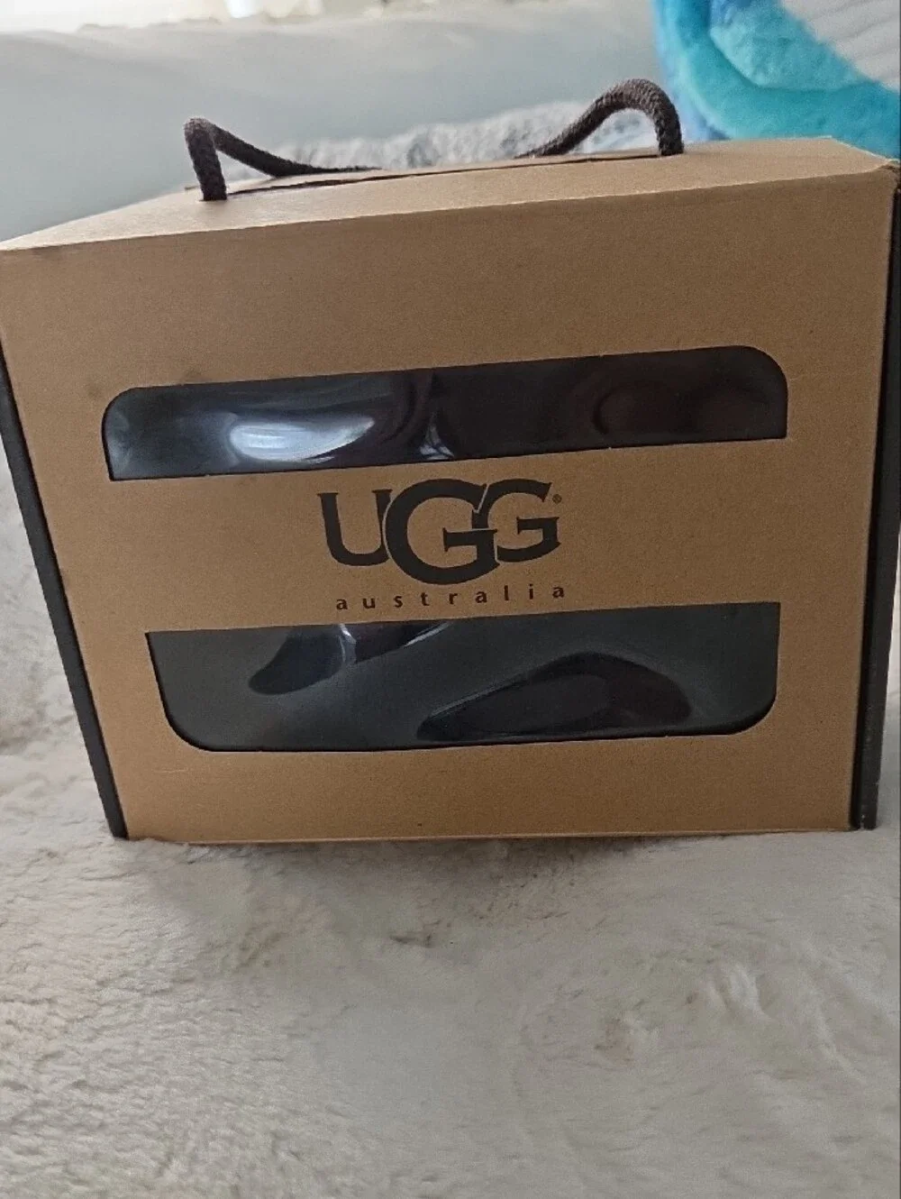 UGG Baby Bixbee Navy Plush Walker Booties Size 2/3 New In Box